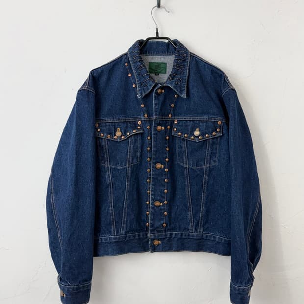 80s 주니어 고티에 스터디드 데님 자켓