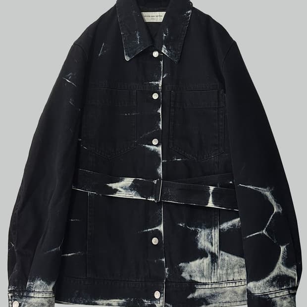 드리스 반 노튼 블리치 퀼팅 데님 자켓