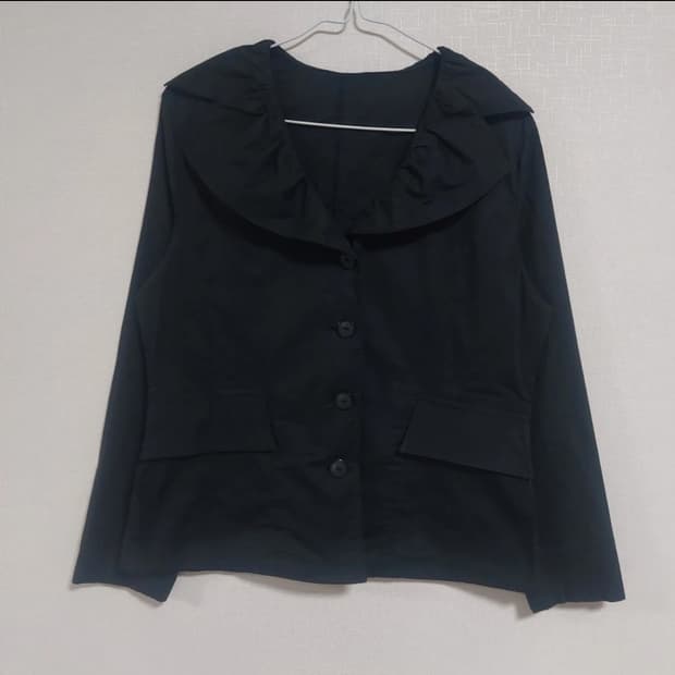 프릴 카라 블레이저 자켓