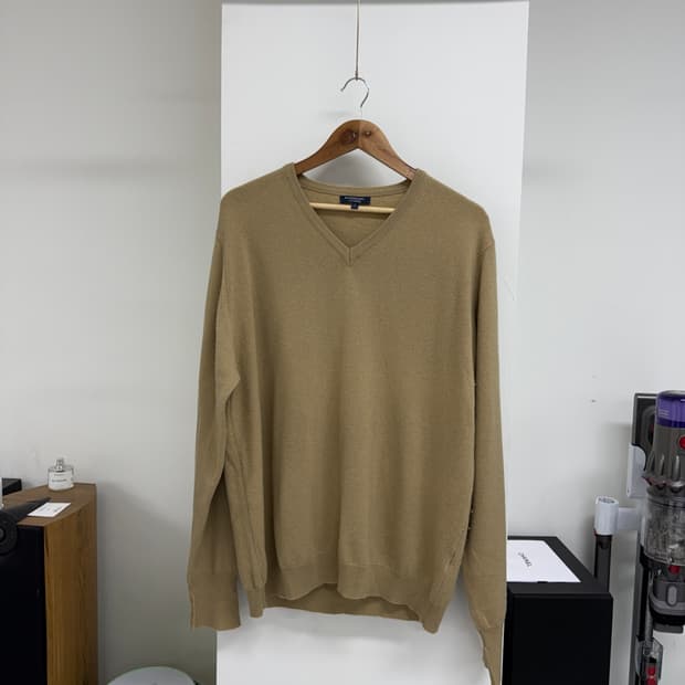 버버리 캐시미어 100% 브이넥 니트