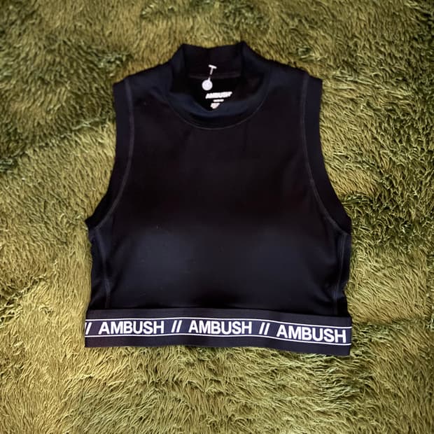 [1] AMBUSH 엠부쉬 MADE IN JAPAN 슬리브리스 크롭 탑