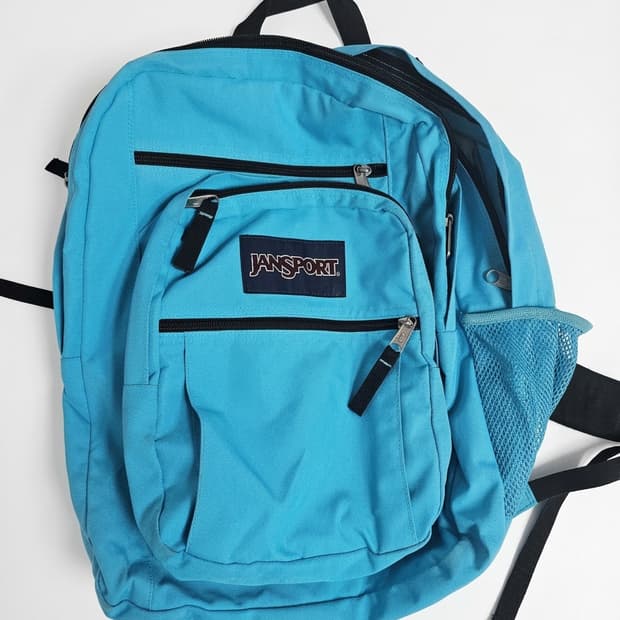 잔스포츠 백팩 하늘색