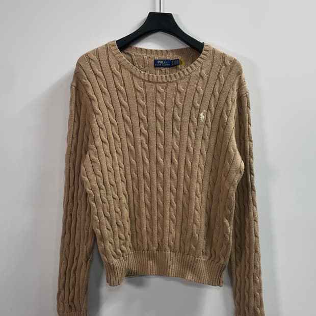 폴로 랄프로렌 베이지 케이블 니트 (on.634)  