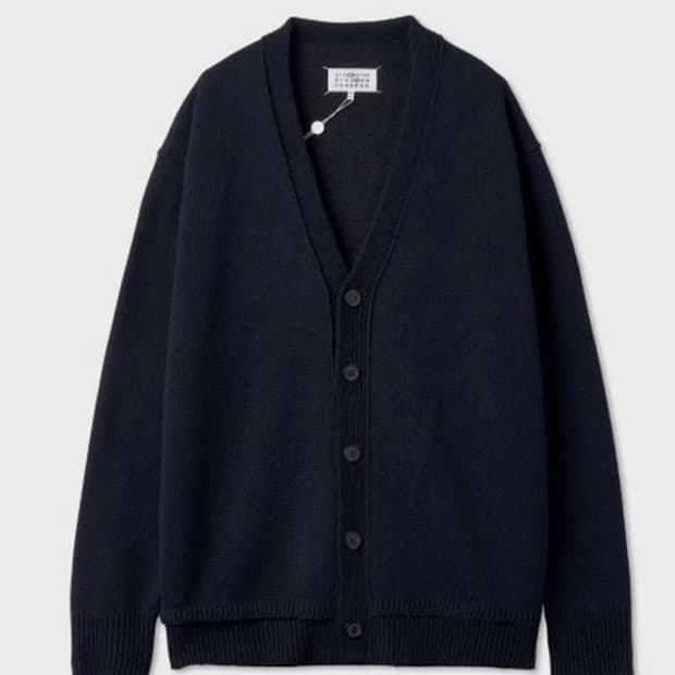 L) 메종 마르지엘라 오버핏 엘보우패치 가디건