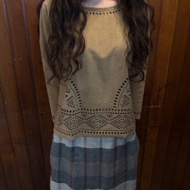 otto collection suede punching top