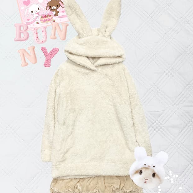 ꒰ঌ 우사미미 폭닥 후디 ໒꒱