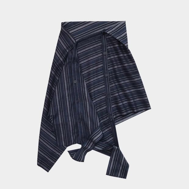 0tape 공테잎 스트라이트 레이어드 스커트