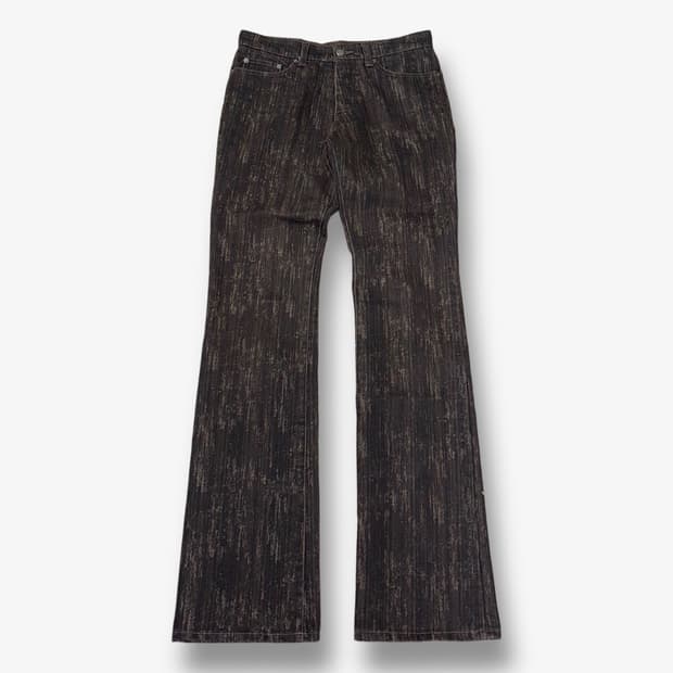 [L] 00‘s Tornado Mart Coated Flare Denim