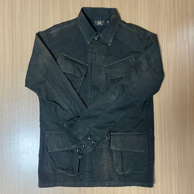 RRL 가먼트다이드 블랙 립스탑 퍼티그