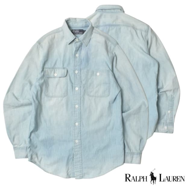 폴로 랄프로렌 포켓 데님셔츠 청남방 S N1187
