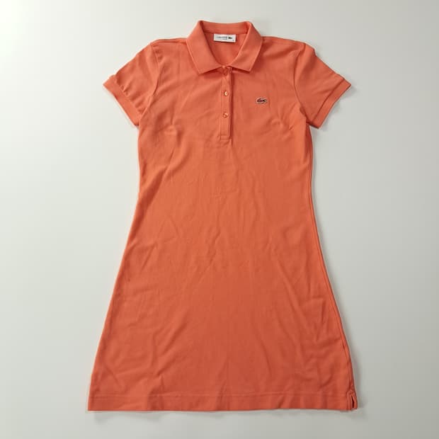 CK223 M 라코스테 엘라스테인 오렌지피치 원피스