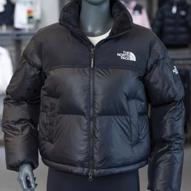 노스페이스 패딩 숏패딩 눕시 화이트라벨 m