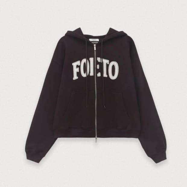 (택달린새상품) foeto 포에토 워싱데이 후드집업 보르도