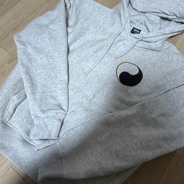 스투시 x 아워레가시 워크샵 드롭 쉐도우 후드 애쉬 헤더 M