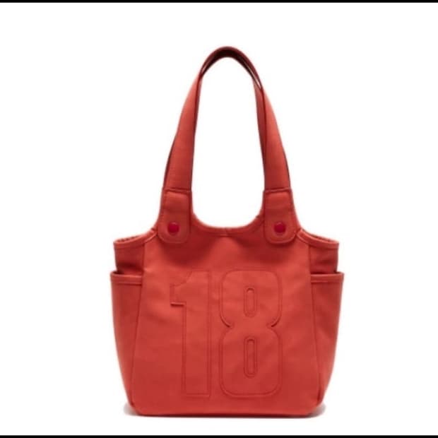 파르티멘토 넘버링 토트백 레드