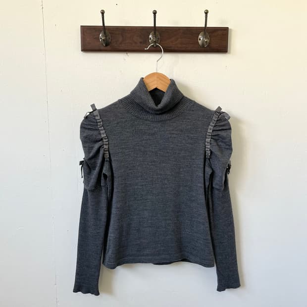 SATOKOfSTYLE 로브 셔링 터틀넥