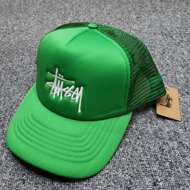 스투시 빅 베이직 트러커 메쉬 캡 모자 샴록