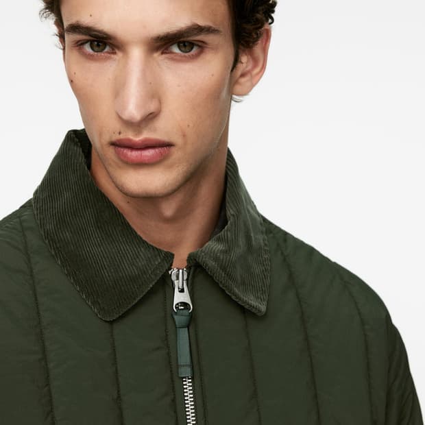 아르켓 다크그린 퀄팅 자켓