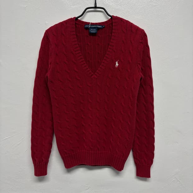 폴로 랄프로렌 케이블 브이넥 니트 2