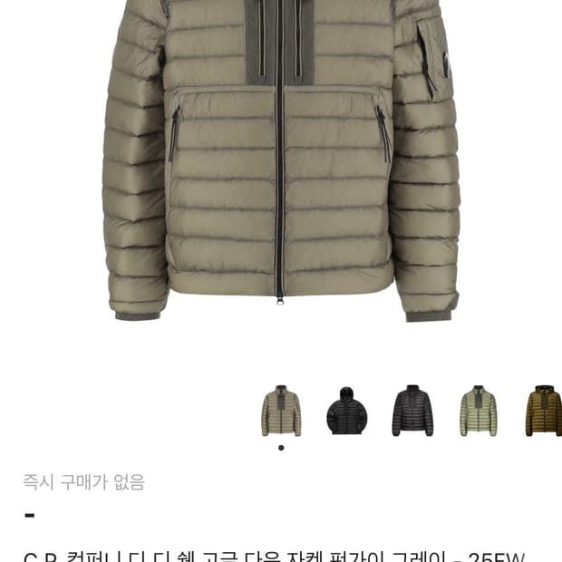cp컴퍼니 D.D쉘 고글 다운 자켓 펀가이 그레이25fw