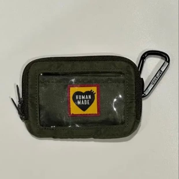휴먼메이드 카드지갑 카드케이스 카라비너 키링 올리브