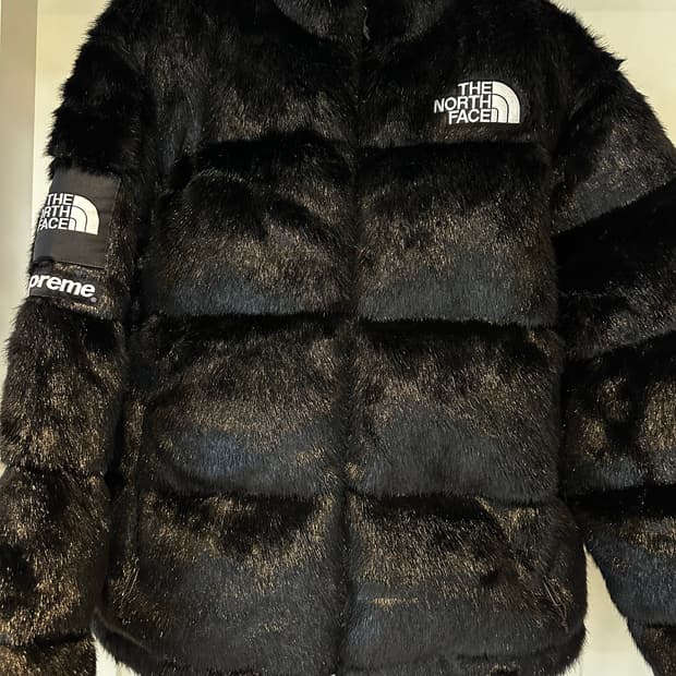 슈프림 노스페이스 포우퍼 눕시 블랙