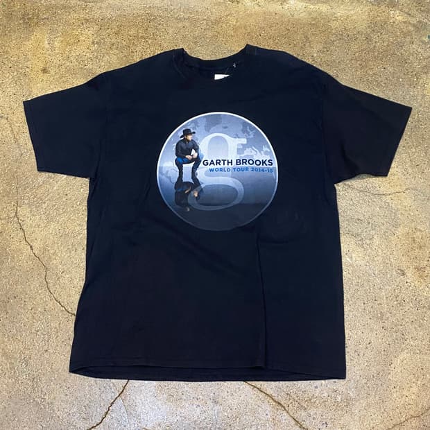 미국 빈티지 헤인즈 가스 브룩스 공시 굿즈 투어티 락티셔츠 반팔티