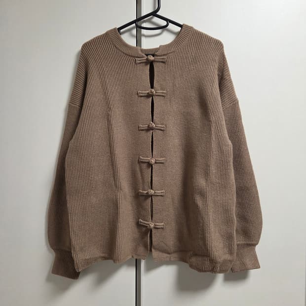 Discoat 재팬 버튼디테일 울혼방 니트 가디건 L(100)