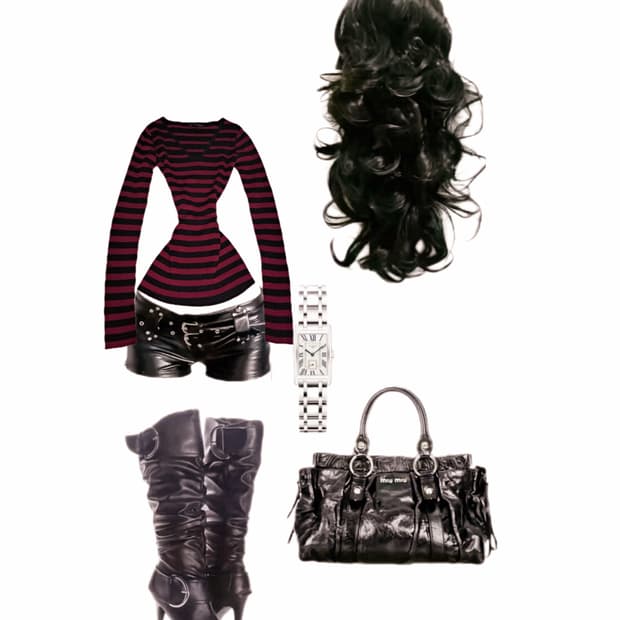 jayro white Y2K 글리터 펑크 브이넥 니트 와인