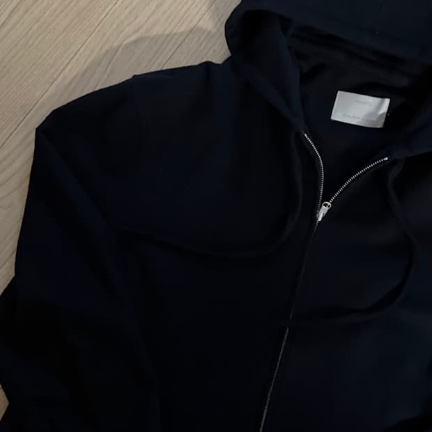 24FW 아모멘토 울 집업 판초 블랙 L