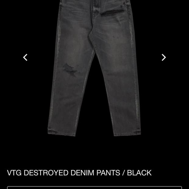 알프레드 VTG DESTROYED DENIM PANTS / BLACK