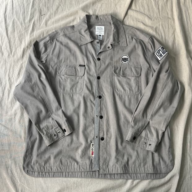 메데코 패치 그레이 셔츠 자켓 3XL