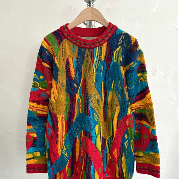 Coogi 쿠지 3D 멀티컬러 케이블 니트