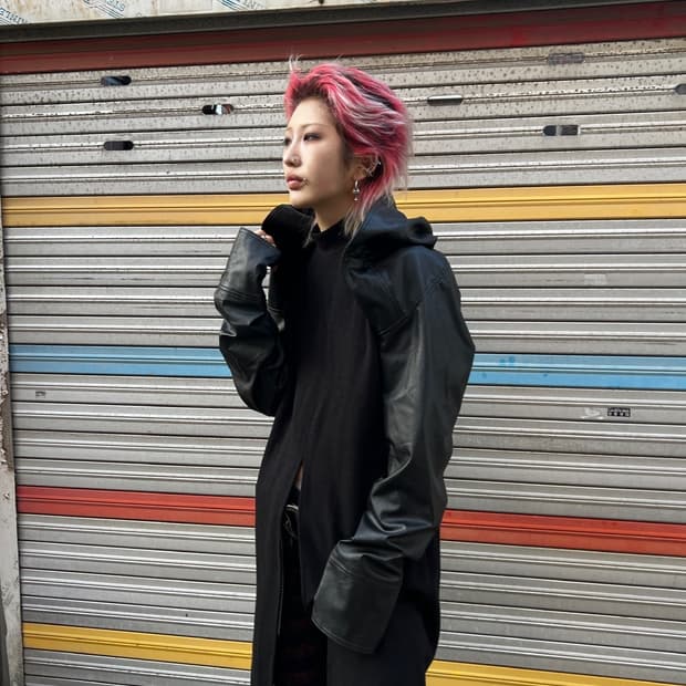 Turtleneck long sweatshirt