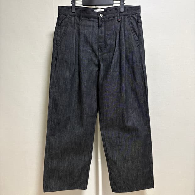 (민트급) 포트너스 투턱 와이드 블랙 진 / 블랙, XL