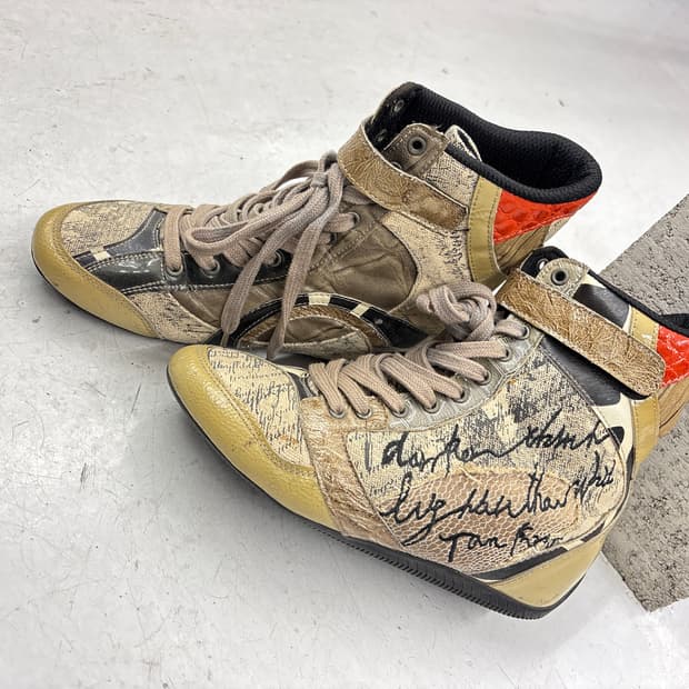 골드배색 레터링 하이탑