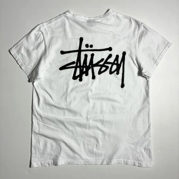 스투시 STUSSY 베이직 시그니처 로고 코튼 반팔 티셔츠 R2540