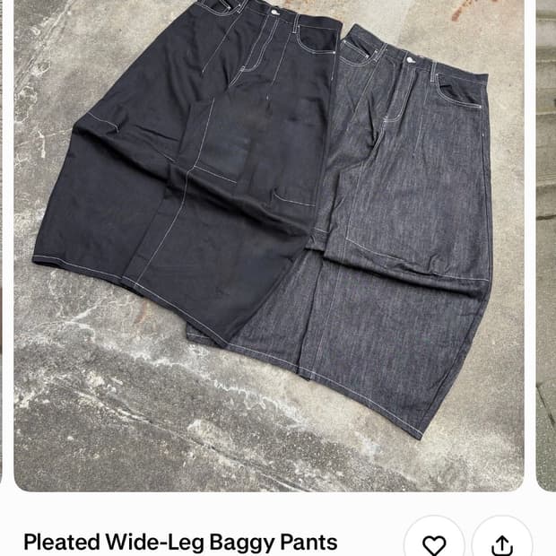 Belvet pleated 데님