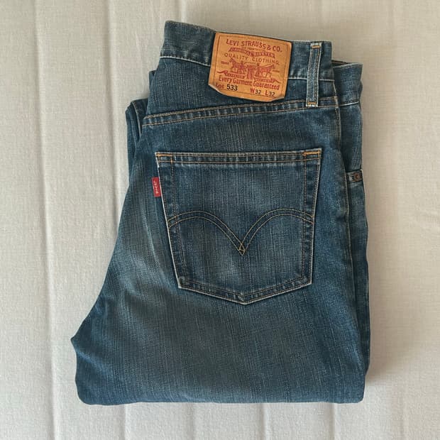 리바이스 533 중청 진청 빈티지 데님