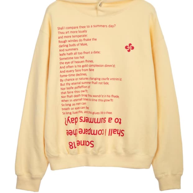 헤레틱 SONNET 18 HOODIE / butter