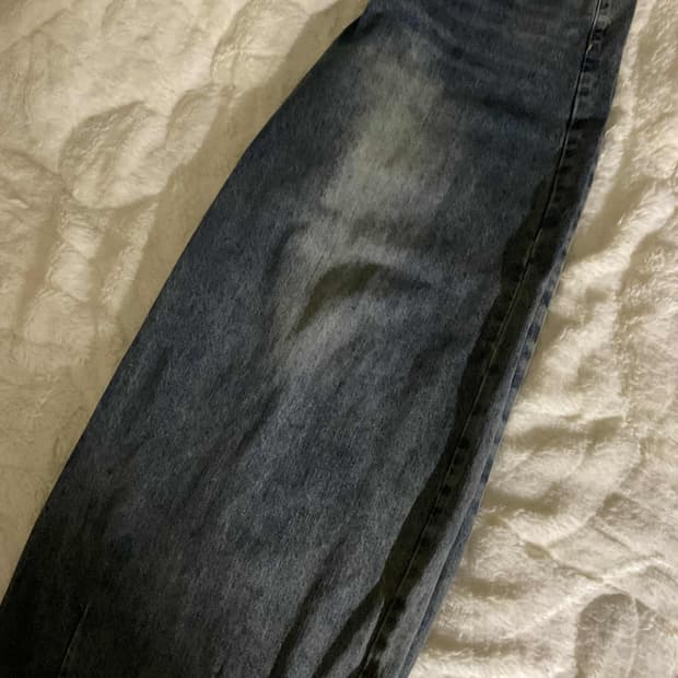 인템포무드 와이드핏 청바지