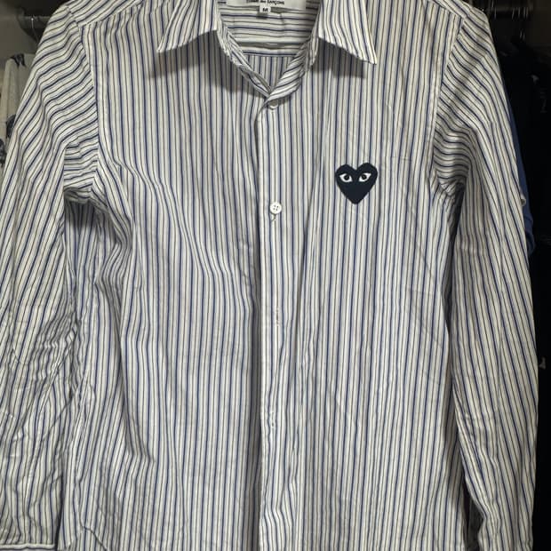 꼼데가르송 스트라이프 셔츠 M