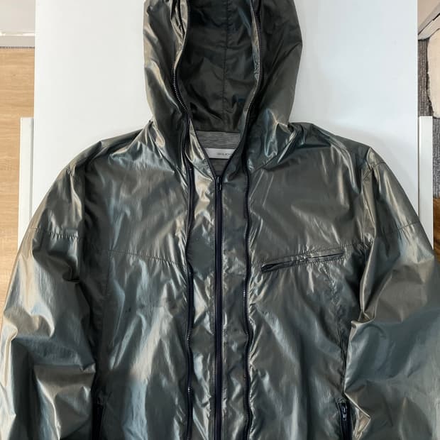 솔리드 옴므 글로시 풀 집업 바람막이 