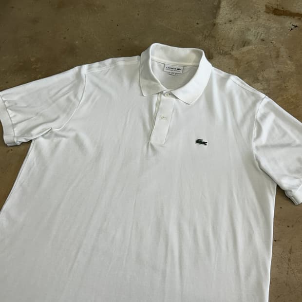 XL 라코스테 화이트 카라 반팔티