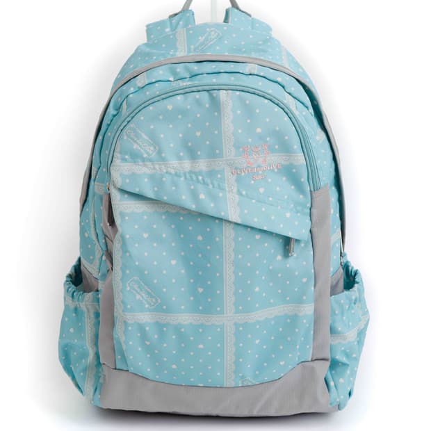 [OLIVE des OLIVE] 민트 레이스 도트 패턴 백팩