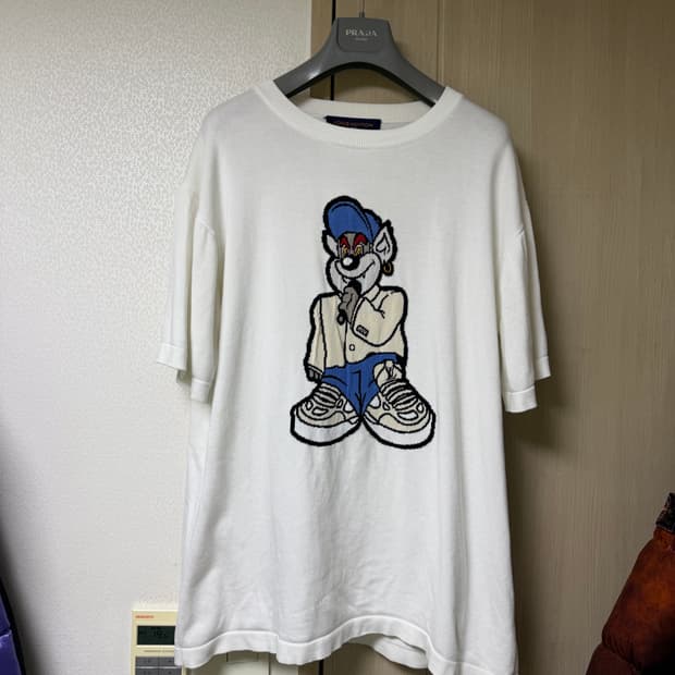 루이비통 인타르시아 코믹카툰 그래픽 오버핏 반팔티셔츠