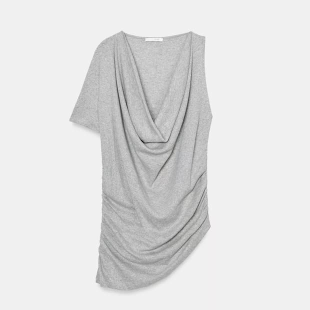 자라 드레이프 언발 탑