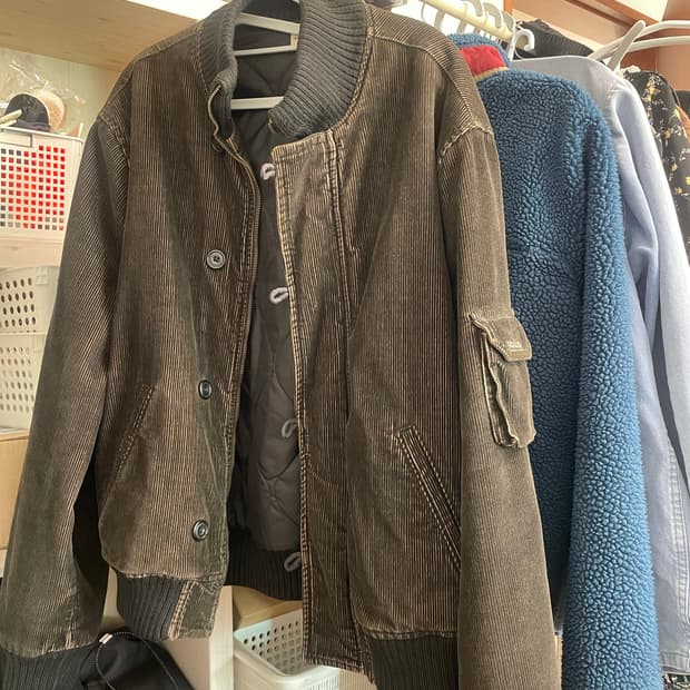 켈빈클라인 코듀로이 덱 자켓