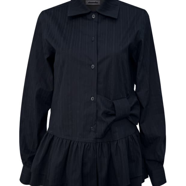 체메씨 Chemehc BOW FRILL SHIRT 