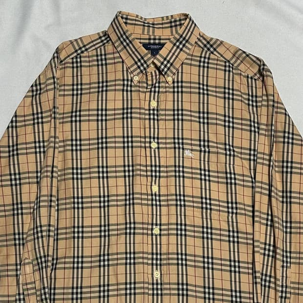 L 버버리 노바체크 셔츠